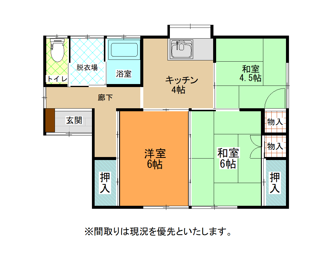 鳥居ヶ丘貸家   南東角